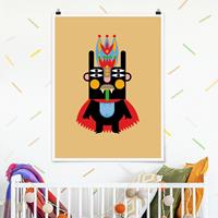 Klebefieber Poster Collage Ethno Monster - König