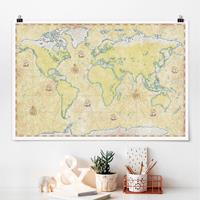 Klebefieber Poster World Map