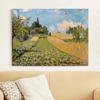 Klebefieber Leinwandbild Kunstdruck Alfred Sisley - Sommerlandschaft mit Feldern