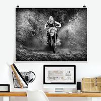 Klebefieber Poster Motocross im Schlamm