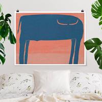 Klebefieber Poster Blauer Stier