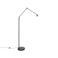 Qazqa Moderne Vloerlamp Staal Verstelbaar - Editor