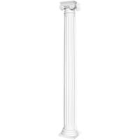 HEXIM PERFECT Säulen und Halbsäulen | rund | kanneliert | Stuck | Auswahl | 152mm | N3215:Halbrund, Komplettset