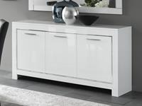 Mobistoxx Dressoir MADONNA 3 deuren hoogglans wit