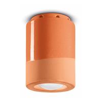 Ferro Luce Deckenlampe PI, zylinderförmig, Ø 8,5 cm, orange