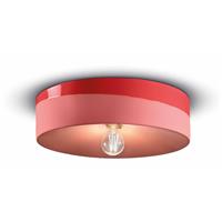 Ferroluce Plafondlamp PI, glanzend/mat, Ã 40 cm, rood