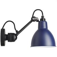 Lampe Gras N304 Wandleuchte Matt Schwarz & Matt Blau m. Lichtschalter