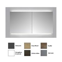 Sanicare Spiegelkast Qlassics Ambiance 80 cm 2 dubbelzijdige spiegeldeuren antraciet 29.42080QA