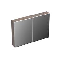 Forzalaqua Uni spiegelkast 100x12,5x68,5cm 2 deuren 2x spiegel eiken silver grey 8071800