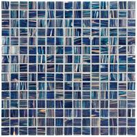 The Mosaic Factory Amsterdam mozaïektegel 2x2x0.4cm voor wand en vloer voor binnen en buiten vierkant Glas Donker Blauw GMG668