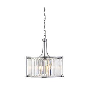 Searchlight Hängeleuchte Victoria, chromfarben, Kristallglas, 50 cm, E27