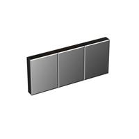 Forzalaqua Uni spiegelkast 160x12,5x68,5cm 3 deuren 2x spiegel eiken black oiled 8070380