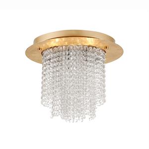 Nova Luce Deckenleuchte Fontana in Gold und Transparent G9 5-flammig