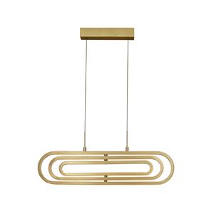 Nova Luce LED Pendelleuchte Arte in Gold 3x 16,6W 3498lm