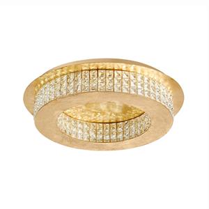 Nova Luce LED Deckenleuchte Zeffari in Gold und Transparent 40W 2400lm