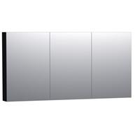 Saniclass Dual spiegelkast 140x70x15 2 deuren mat zwart 7185