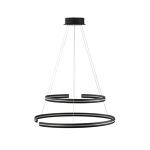 Nova Luce LED Pendelleuchte Torrente in Schwarz 2x 46,5W 3422lm