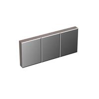 Forzalaqua Uni spiegelkast 160x12,5x68,5cm 3 deuren 2x spiegel eiken silver grey 8071815