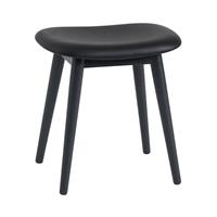 Muuto Fiber Kruk Wood Base Black Refine Leather