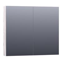 Saniclass Plain Spiegelkast 80x70x15cm 2 deuren MFC Birch SK-PL80BR