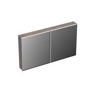 Forzalaqua Uni spiegelkast 120x12,5x68,5cm 2 deuren 2x spiegel eiken silver grey 8071805