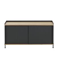 Muuto Enfold Dressoir Low Zwart/Eiken