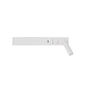 Nova Luce Vida - wandverlichting met schakelaar en USB-lader - 35 x 10 x 8 cm - 5W + 3W LED incl. - zandwit