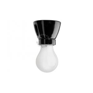 Zangra plafond/wandverlichting - ⌀ 7,5 x 6 cm - zwart