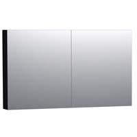 Saniclass Dual spiegelkast 119x70x15 2 deuren mat zwart 7184
