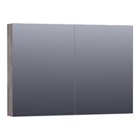 Saniclass Plain Spiegelkast 99x70x15cm 2 deuren MFC G-Canyon SK-PL100GC