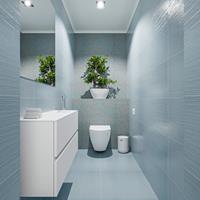 MONDIAZ ADA Toiletmeubel 100x30x50cm met 1 kraangaten 2 lades talc mat Wastafel Lex rechts Solid Surface Wit FK75341730