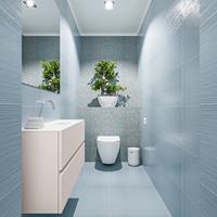 MONDIAZ ADA Toiletmeubel 100x30x50cm met 0 kraangaten 2 lades linen mat Wastafel Lex midden Solid Surface Wit FK75341930