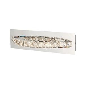 Searchlight Clover - wandverlichting met schakelaar - 31 x 9 cm - 5W LED incl. - chroom