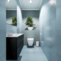 MONDIAZ ADA Toiletmeubel 100x30x50cm met 1 kraangaten 2 lades urban mat Wastafel Lex midden Solid Surface Wit FK75341755