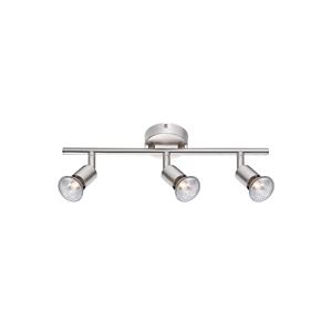 Nova Luce Deckenleuchte Base in Nickel-matt GU10 3-flammig