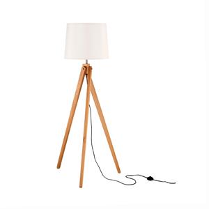 Nova Luce Alma - staanlamp - 165 cm - wit en bruin