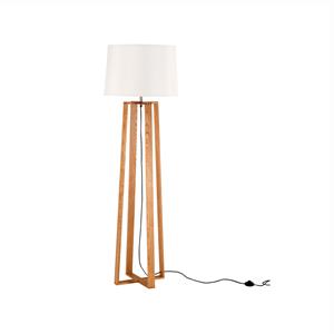 Nova Luce Alma - staanlamp - 167 cm - wit en bruin