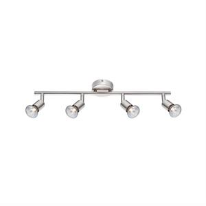 Nova Luce Deckenleuchte Base in Nickel-matt GU10 4-flammig