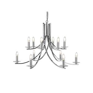 Ascona - 12 Light Chandelier Chrome Finish, E14 - Searchlight