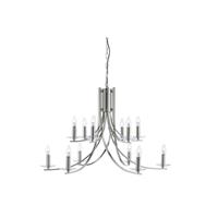 Ascona - 12 Light Chandelier Satin Silber Finish, E14 - Searchlight