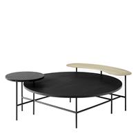 &Tradition Palette JH25 Salontafel - Messing - Nero Marquina - Zwart gelak essen