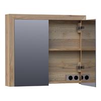 Saniclass Natural Wood spiegelkast 80x15x70cm Vintage Oak Massief Eiken 70541VOG