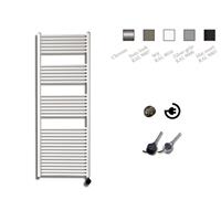 Sanicare electrische design radiator 172 x 60 cm Wit met thermostaat chroom HRAEC601720/W