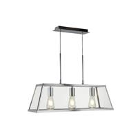 Voyager - 3 Light Ceiling Pendant Bar Chrom, klar, E27 - Searchlight