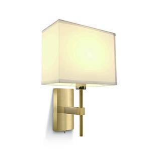 ONE Light Hotel Range - wandverlichting met schakelaar - 30 x 15,5 x 45 cm - geborsteld messing