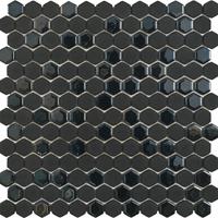 Dune Ceramics Mozaiek Tegels Dune Hip Hop-DK Hexagon 30.1x29.7 cm Recycled Glas Zwart 