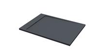 Best Design Decent solid surface douchebak mat zwart 140x90x4,5cm