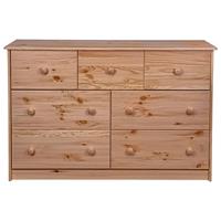 vidaXL Sideboard 7 Schubladen 113x35x73 cm Massivholz Kiefer 