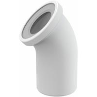 ALCAPLAST WC-Anschluß Bogen 45 Grad Abfluß weiß weiss WC-Abfluß Abflussrohr WC Verbindung für Toilette