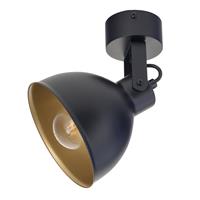Euluna Plafondlamp Trial, 1-lamp, zwart/goud